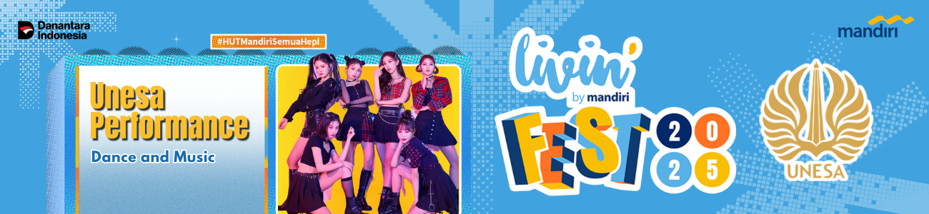 Banner Unesa Performance x Livin Fest 2025